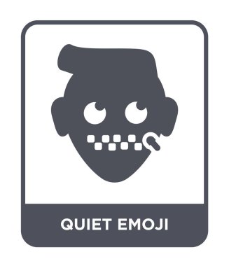 modaya uygun bir tasarım tarzı sessiz emoji simgesi. Beyaz arka plan üzerinde izole sessiz emoji simgesi. sessiz emoji vektör simgesi basit ve modern düz sembolü.
