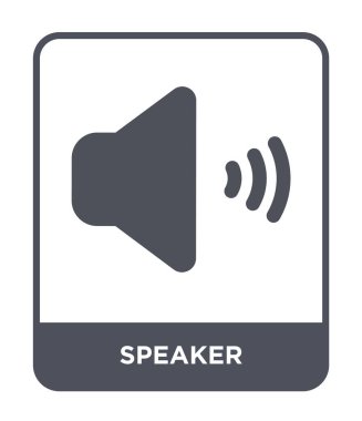 hoparlör simgesi modaya uygun bir tasarım tarzı. hoparlör simgesi beyaz arka plan üzerinde izole. hoparlör vektör simgesi basit ve modern düz sembolü.