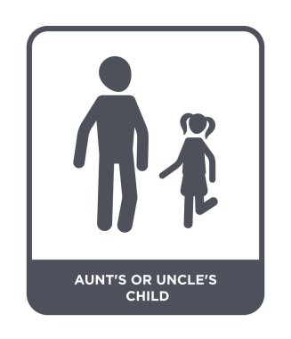 aunt's or uncle's child icon in trendy design style. aunt's or uncle's child icon isolated on white background. aunt's or uncle's child vector icon simple and modern flat symbol. clipart