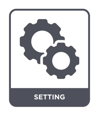 modaya uygun bir tasarım tarzı ayarı simgesi. Beyaz arka plan üzerinde izole simge ayarlama. vektör simgesi basit ve modern düz sembolü ayarlama.