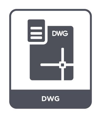modaya uygun bir tasarım tarzı DWG simgesi. Beyaz arka plan üzerinde izole dwg simgesi. DWG vektör simgesi basit ve modern düz simgesi web sitesi, mobil, logo, app, UI. DWG simge vektör çizim, Eps10.