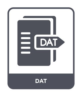 modaya uygun bir tasarım tarzı dat simgesi. Beyaz arka plan üzerinde izole dat simgesi. dat vektör simgesi basit ve modern düz simgesi web sitesi, mobil, logo, app, UI. dat simge vektör çizim, Eps10.