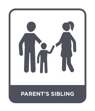 modaya uygun bir tasarım tarzı ebeveynin kardeş simgesi. ebeveynin kardeş simgesi beyaz arka plan üzerinde izole. ebeveynin kardeş vektör simgesi basit ve modern düz sembolü.