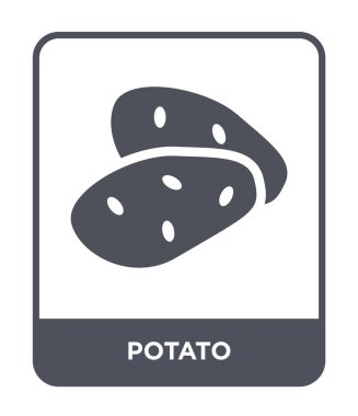 modaya uygun bir tasarım tarzı patates simgesi. Beyaz arka plan üzerinde izole patates simgesi. patates vektör simgesi basit ve modern düz sembolü.