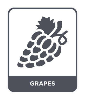 modaya uygun bir tasarım tarzı üzüm simgesi. Beyaz arka plan üzerinde izole üzüm simgesi. üzüm vektör simgesi basit ve modern düz sembolü.