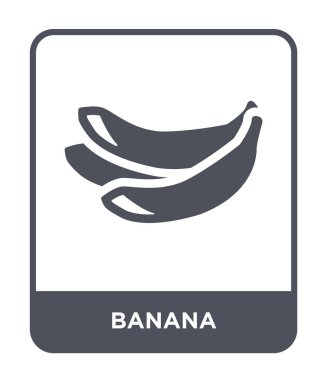 modaya uygun bir tasarım tarzı muz simgesi. Beyaz arka plan üzerinde izole muz simgesi. muz vektör simgesi basit ve modern düz sembolü.