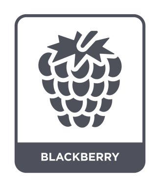 BlackBerry simge modaya uygun bir tasarım tarzı. Beyaz arka plan üzerinde izole böğürtlen simgesi. BlackBerry vektör simgesi basit ve modern düz sembolü.