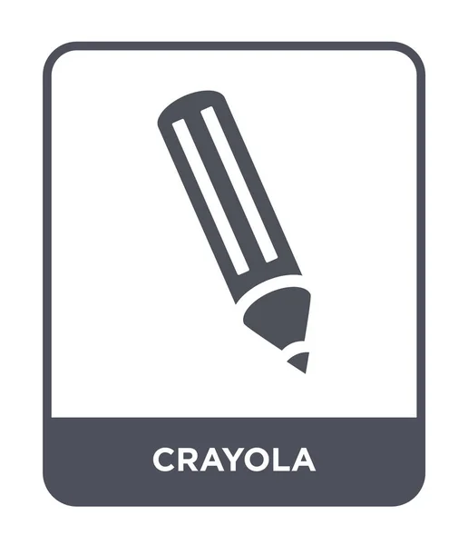 Ícone Crayola Estilo Design Moderno Ícone Crayola Isolado Fundo Branco — Vetor de Stock