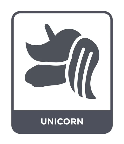 Ikon Unicorn Dalam Gaya Desain Trendi Ikon Unicorn Terisolasi Pada - Stok Vektor