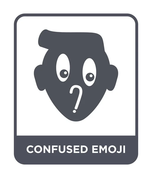 Ícone Emoji Confuso Estilo Design Moderno Ícone Emoji Confuso Isolado — Vetor de Stock