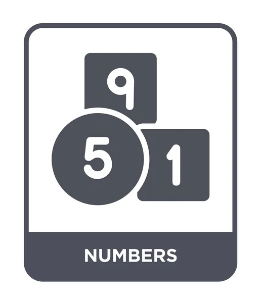 Numbers Icon Trendy Design Style Numbers Icon Isolated White Background — Stock Vector
