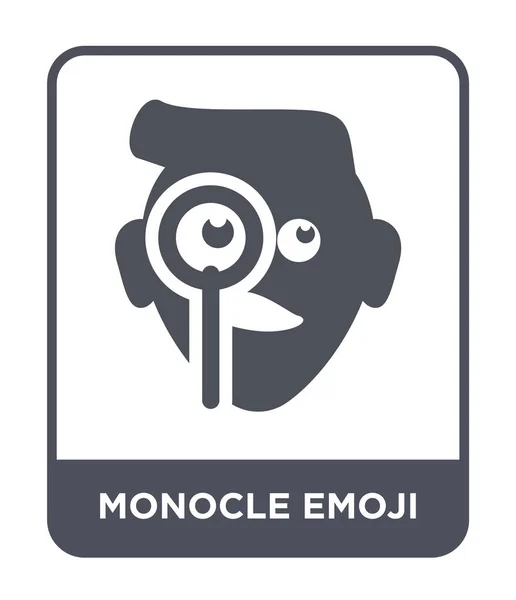 Icono Emoji Monóculo Estilo Diseño Moda Icono Emoji Monóculo Aislado — Vector de stock