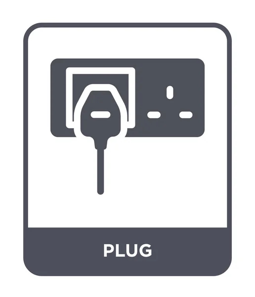 Plug Icon Trendigen Design Stil Steckersymbol Isoliert Auf Weißem Hintergrund — Stockvektor