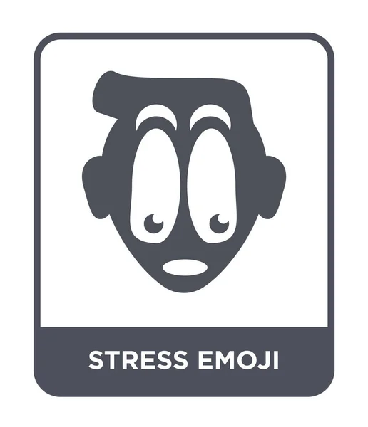 Ícone Emoji Estresse Estilo Design Moderno Ícone Emoji Estresse Isolado — Vetor de Stock