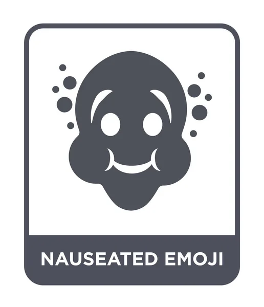 Icono Emoji Náuseas Estilo Diseño Moda Ícono Emoji Náuseas Aisladas — Vector de stock