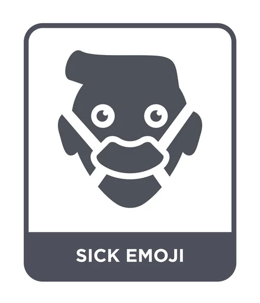 Enfermo Icono Emoji Estilo Diseño Moda Emoji Enfermo Icono Aislado — Vector de stock