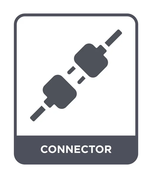 Ícone Conector Estilo Design Moderno Ícone Conector Isolado Fundo Branco — Vetor de Stock
