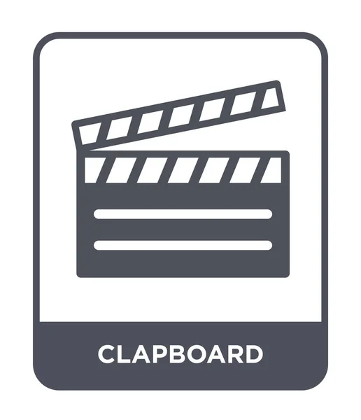 Icône Clapboard Dans Style Design Mode Icône Clapboard Isolé Sur — Image vectorielle