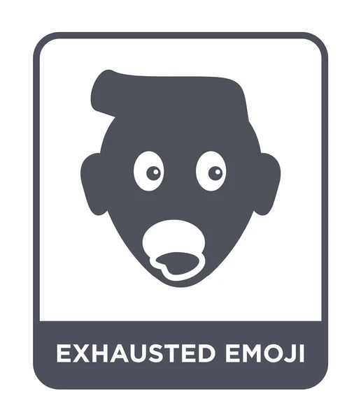 Exhausto Icono Emoji Estilo Diseño Moda Exhausto Icono Emoji Aislado — Vector de stock