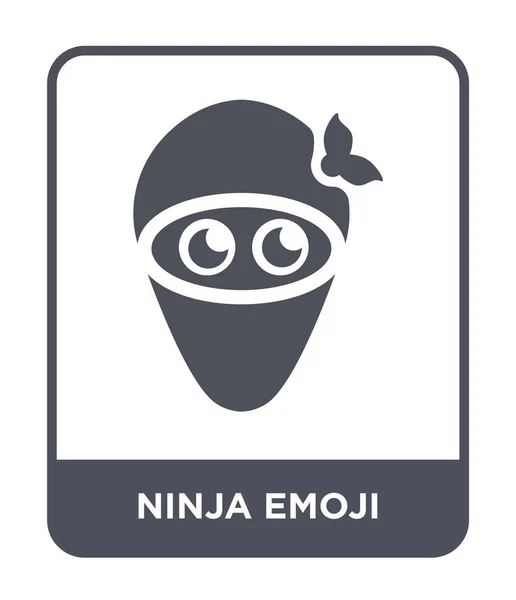 Ninja Emoji Simgesi Modaya Uygun Bir Tasarım Tarzı Ninja Emoji — Stok Vektör