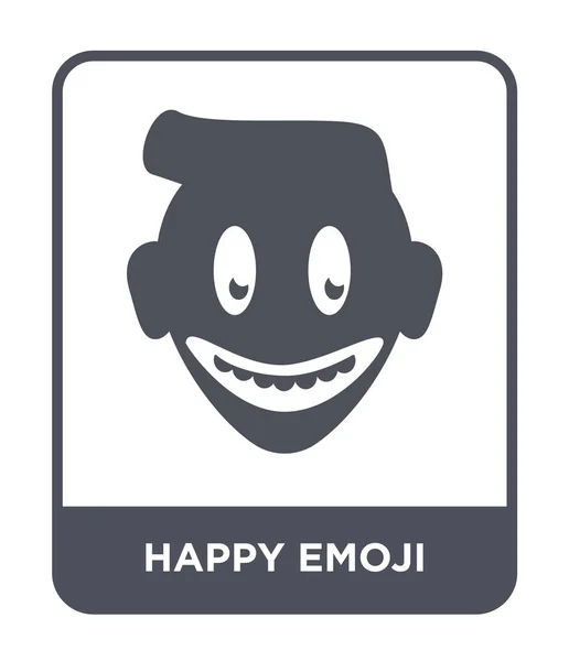 happy emoji icon in trendy design style. happy emoji icon isolated on white background. happy emoji vector icon simple and modern flat symbol.