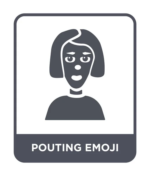 Ícone Emoji Pouting Estilo Design Moderno Ícone Emoji Pouting Isolado — Vetor de Stock