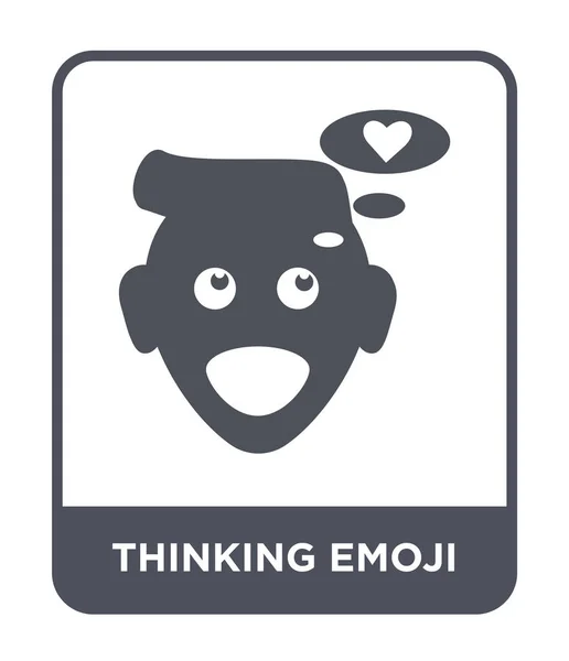 Ícone Emoji Pensando Estilo Design Moderno Ícone Emoji Pensamento Isolado — Vetor de Stock