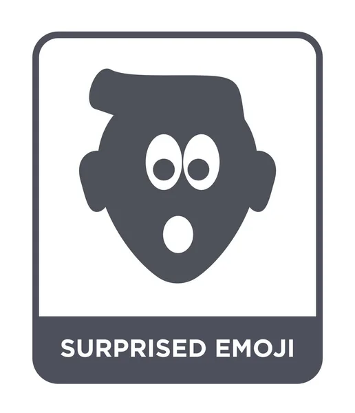 Ícone Emoji Surpreso Estilo Design Moderno Ícone Emoji Surpreso Isolado — Vetor de Stock
