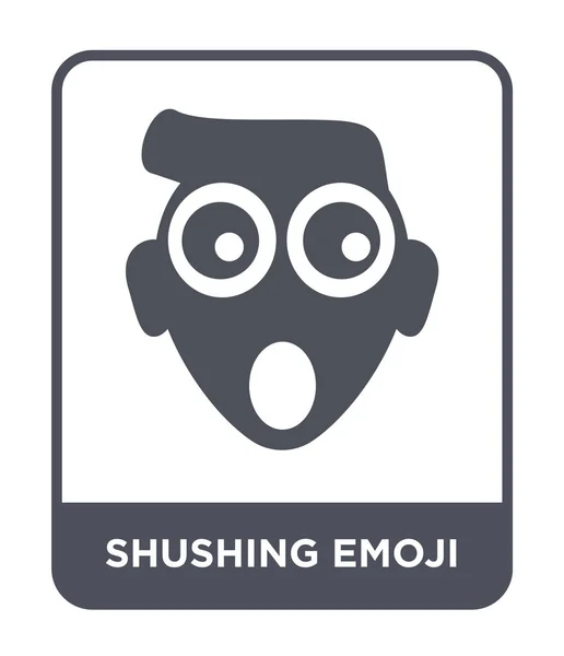 Shushing Ícone Emoji Estilo Design Moderno Shushing Ícone Emoji Isolado — Vetor de Stock
