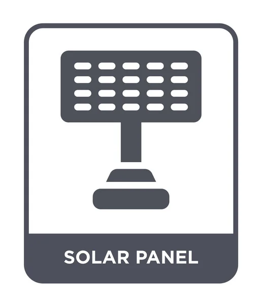Solarzellen Ikone Trendigen Design Stil Solarpanel Symbol Isoliert Auf Weißem — Stockvektor