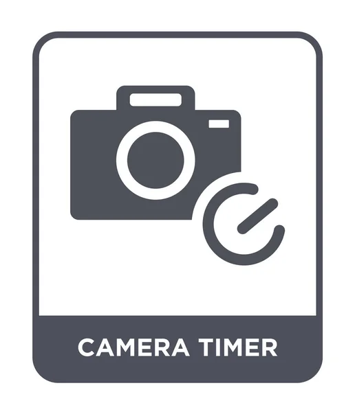 Ícone Temporizador Câmera Estilo Design Moderno Ícone Temporizador Câmera Isolado — Vetor de Stock