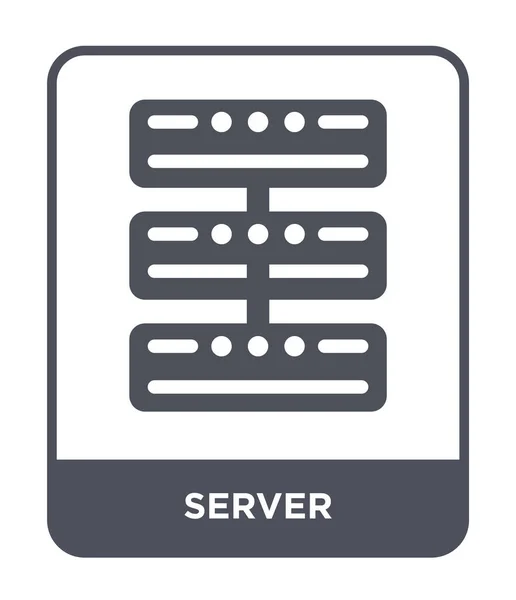 Server Ikone Trendigen Design Stil Server Symbol Isoliert Auf Weißem — Stockvektor