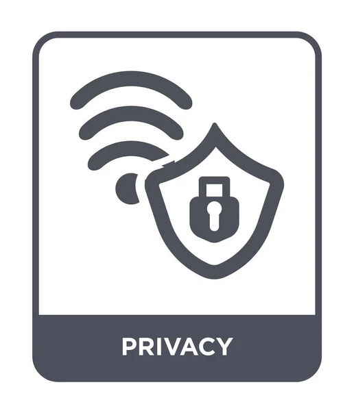 Privacy Icon Trendigen Design Stil Privatsphäre Symbol Isoliert Auf Weißem — Stockvektor