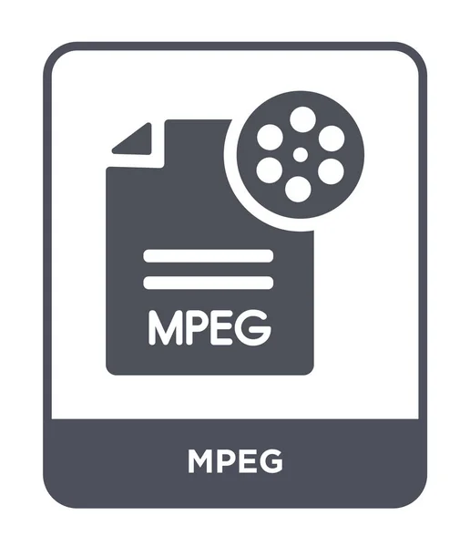 时尚设计风格的 Mpeg 在白色背景上隔离的 Mpeg Mpeg 矢量图标简单和现代平面符号为网站 应用程序 Mpeg 图标向量例证 Eps10 — 图库矢量图片