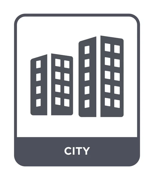 Icono Ciudad Estilo Diseño Moda Icono Ciudad Aislado Sobre Fondo — Vector de stock