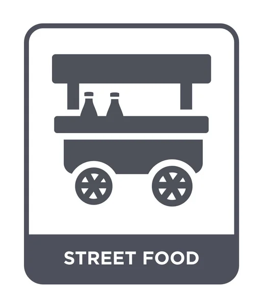 Streetfood Ikone Trendigen Design Stil Streetfood Symbol Isoliert Auf Weißem — Stockvektor