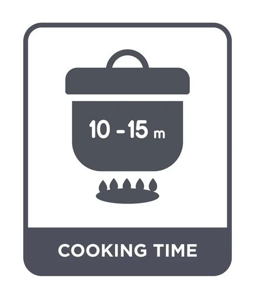 Icono Del Tiempo Cocción Estilo Diseño Moda Tiempo Cocción Icono — Vector de stock