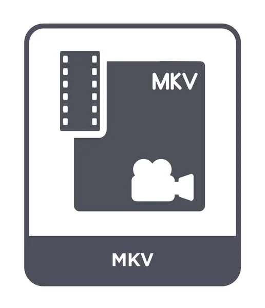 时尚设计风格的 Mkv 在白色背景上隔离的 Mkv Mkv 矢量图标简单和现代平面符号为网站 应用程序 Mkv 图标向量例证 Eps10 — 图库矢量图片