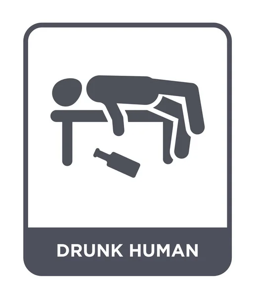 Pijany Ikona Modny Styl Pijany Ikona Białym Tle Pijany Człowieka — Wektor stockowy