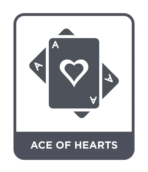 Icône Ace Hearts Dans Style Design Tendance Ace Coeur Icône — Image vectorielle