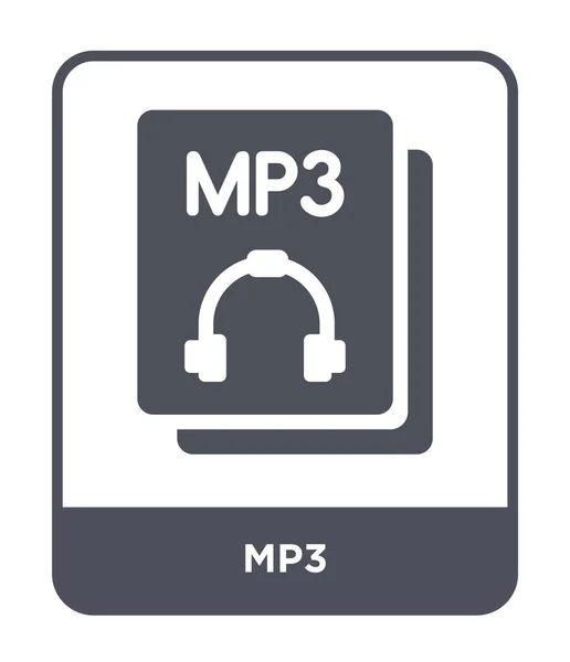 Ikona Mp3 Modny Styl Mp3 Ikona Białym Tle Mp3 Ikona — Wektor stockowy