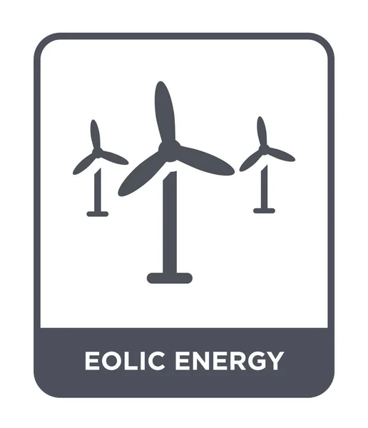 Eolic Energi Ikonen Trendig Designstil Eolic Energi Ikonen Isolerad Vit — Stock vektor