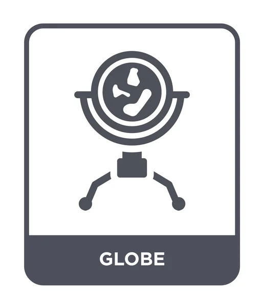 Globus Ikone Trendigen Design Stil Globus Symbol Isoliert Auf Weißem — Stockvektor