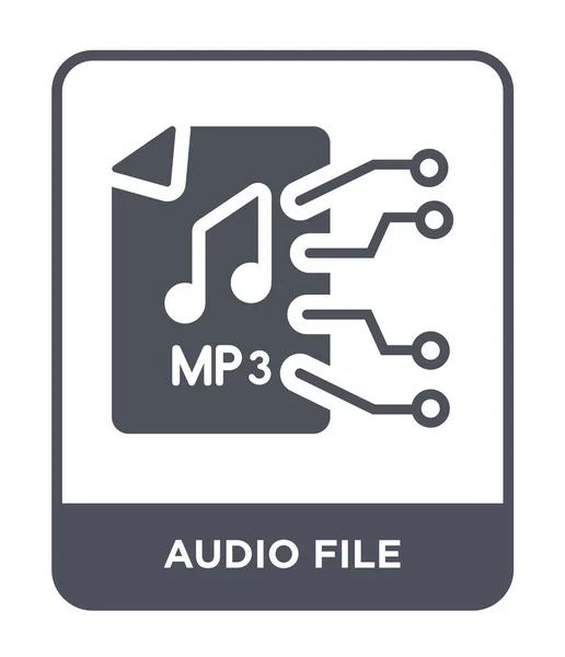 Ikona Pliku Audio Modny Styl Ikona Pliku Audio Białym Tle — Wektor stockowy