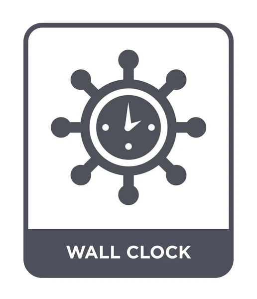 Ícone Relógio Parede Estilo Design Moderno Ícone Relógio Parede Isolado — Vetor de Stock