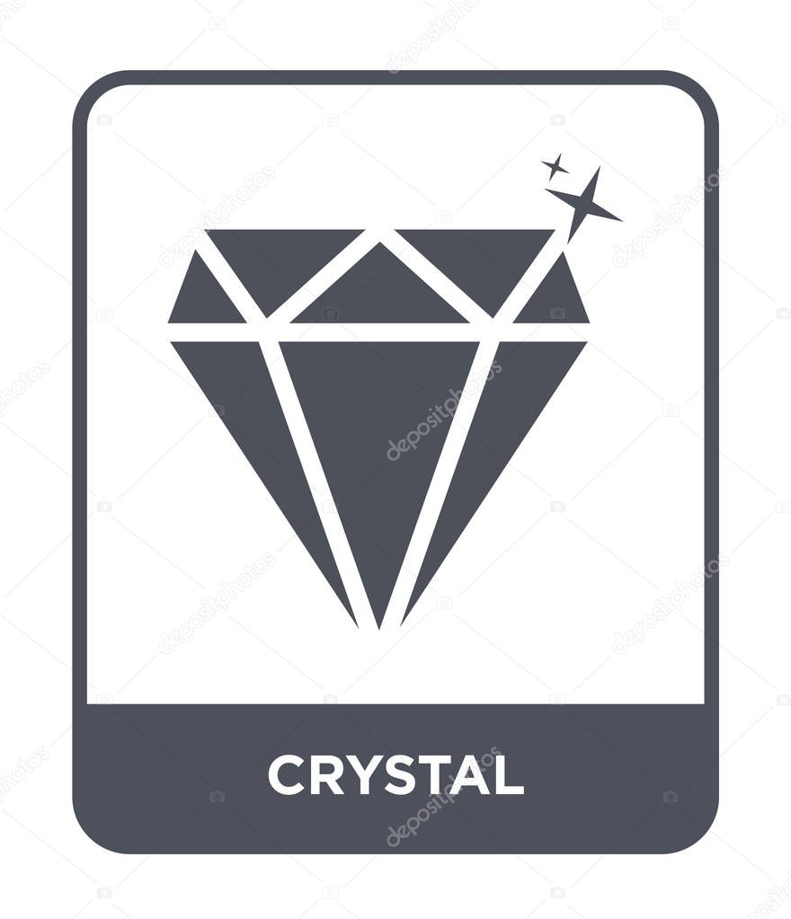 Crystal icon in trendy design style. crystal icon isolated on white background. crystal vector icon simple and modern flat symbol.