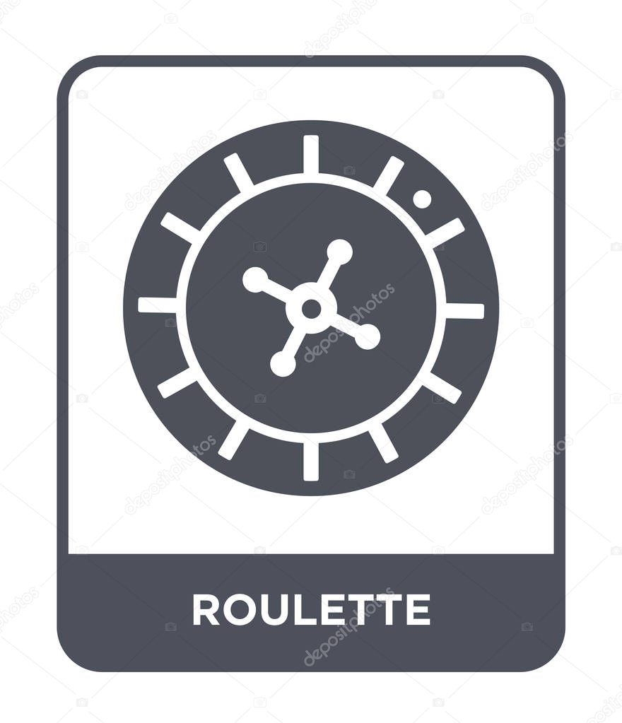 Roulette icon in trendy design style. roulette icon isolated on white background. roulette vector icon simple and modern flat symbol.