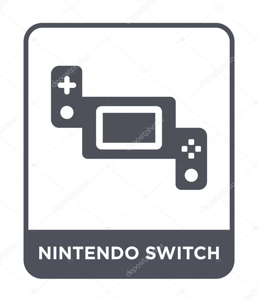Nintendo switch icon in trendy design style. nintendo switch icon isolated on white background. nintendo switch vector icon simple and modern flat symbol.