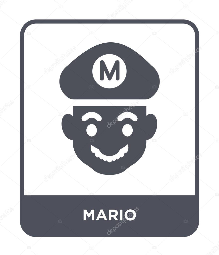 mario icon in trendy design style. mario icon isolated on white background. mario vector icon simple and modern flat symbol for web site, mobile, logo, app, UI. mario icon vector illustration, EPS10.