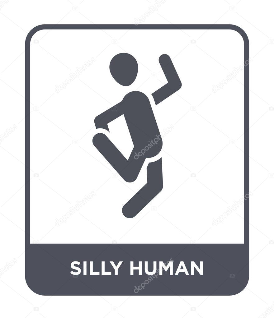 Silly human icon in trendy design style. silly human icon isolated on white background. silly human vector icon simple and modern flat symbol.